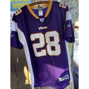 Minnesota Vikings Adrian Peterson #28 NFL Reebok On Field Sewn Jersey Youth XL